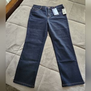 Gloria Vanderbilt Tribute Amanda Jeans, Ladies Size 12 Short, Dark Wash, NWT